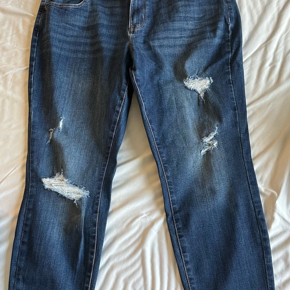 Maurices Dark Blue Distressed Women Jeans